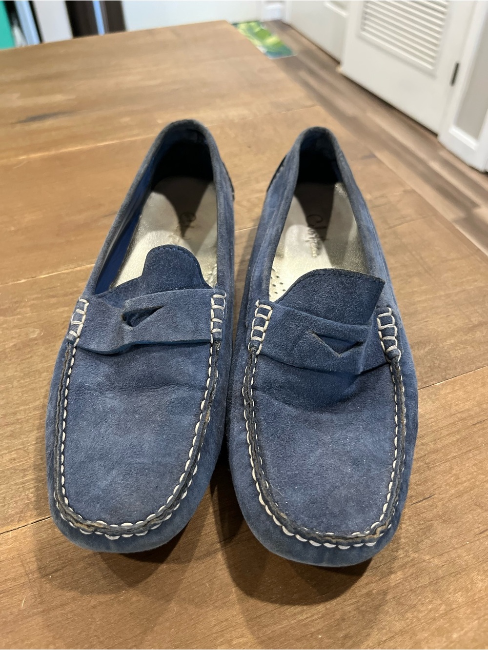 Women’s Blue Suede Driving Loafers